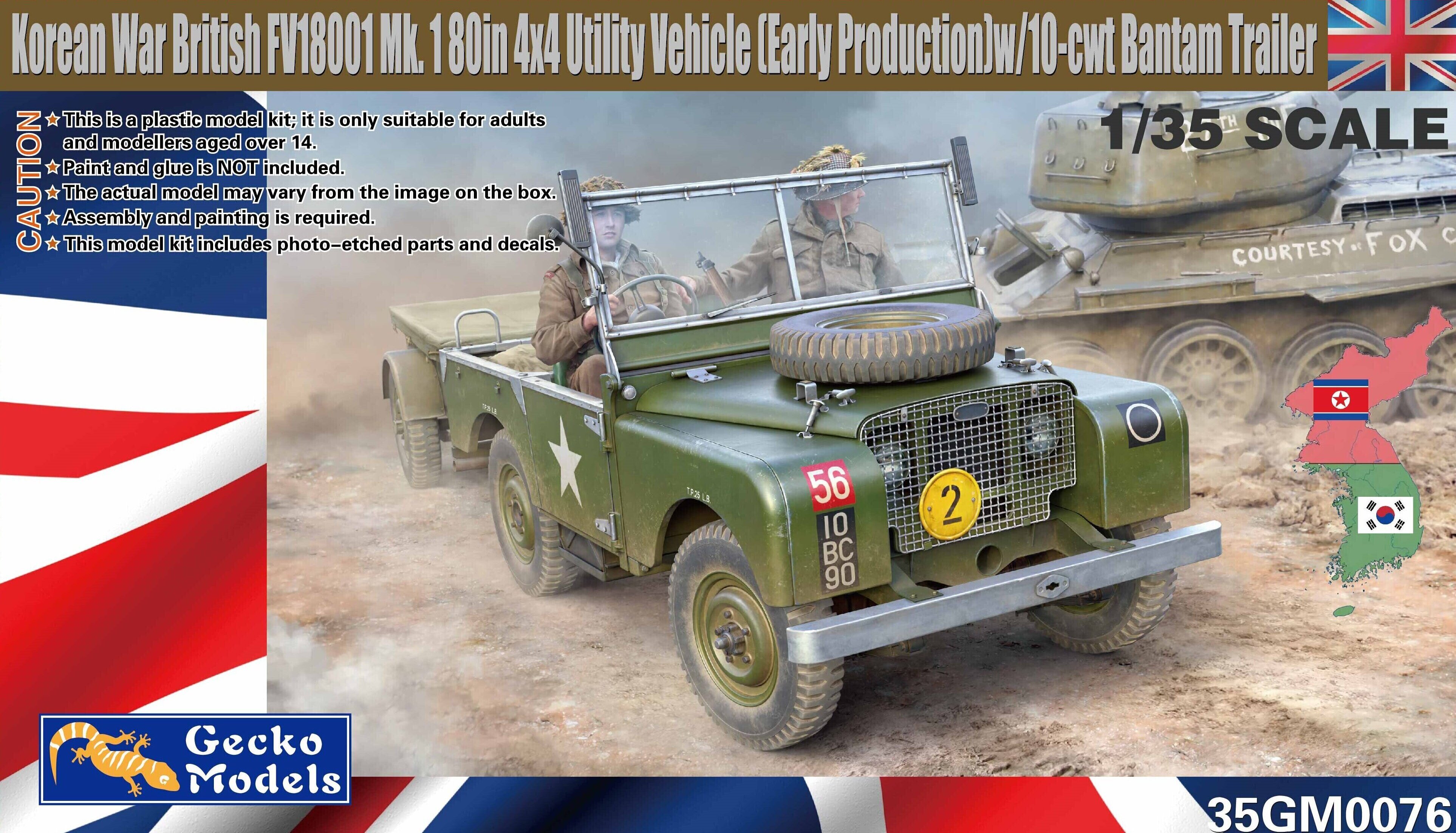 Gecko 1/35 Korean War British FV18001 Mk. 1 80in Gecko 1/35 Korean War British FV18001 Mk. 1 80in